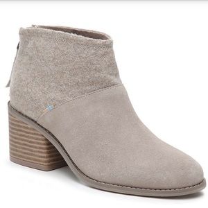 TOMS Lacy Desert Taupe Suede/Felt Mix